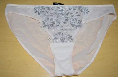 Nuevo con etiquetas Bikini Marfil Plata Lámina Detalle Cruzado Talla Grande 4X 4XL Foto 1 de 4