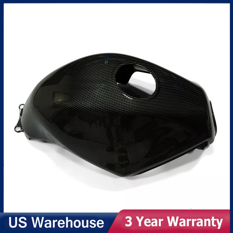 Black Carbon Fiber Look Fuel Gas Tank Cover For KAWASAKI NINJA 250R 2008-2012 US Foto 1 de 4