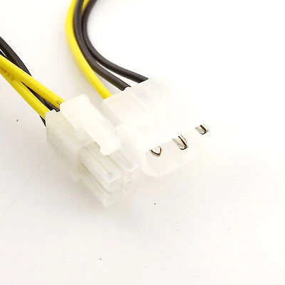 4 Pin Molex to 4Pin ATX EPS 12V Motherboard Connector Power Supply Adapter Cable - Image 1 of 4