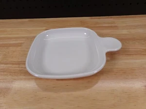 Vintage Corning Ware P-185-B Snack-it Square White Grab-it Sandwich Snack Plate - Picture 1 of 3