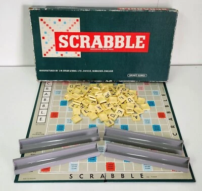 Vintage Scrabble Spears Games, Word Board Game Complete - Image 1 of 4