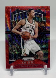 Pau Gasol 2019-20 Prizm RED WAVE PRIZM #233 Lakers Trail Blazers - Picture 1 of 2