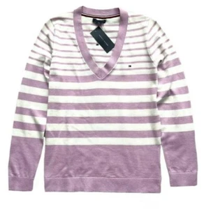 Tommy Hilfiger Damen Pullover gestreift V-Ausschnitt  - Bild 1 von 3