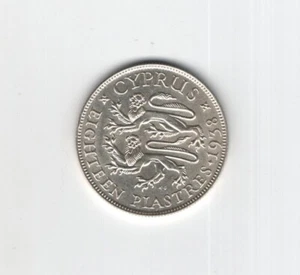 CIPRO 1938 KGVI 18 PIASTRE MONETA ARGENTO UNC - Foto 1 di 2