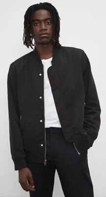 Club Monaco - Talla XS (o pequeña) - Bombardero de nailon negro para hombre Foto 1 de 4