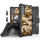 Tri Shield Rugged Cover + Holster Designed For Samsung Galaxy S21 FE Case Metall