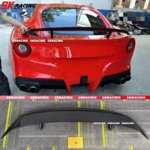 FOR FERRARI F12 BERLINETTA REAL CARBON FIBER GT STYLE REAR TRUNK SPOILER WING - Picture 1 of 19