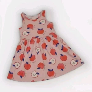 H&M Kleid Gr. 98 104 Mädchen Basic ärmellos rosa Apfel  - D3 - Bild 1 von 5