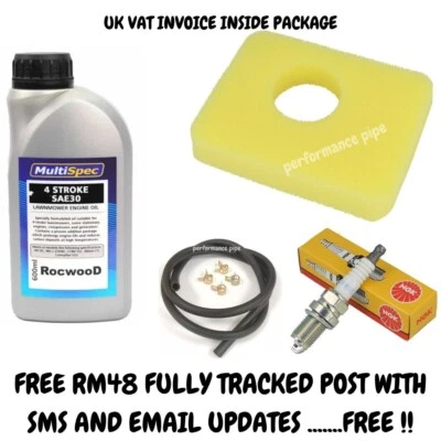 ROCWOOD Service Kit Fits Mountfield HP185 SP185 (Briggs 300e) Oil, Air Filter, Parts