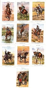 PLAYER'S CIGARETTE CARDS, ALLIED CAVALRY, H. PAYNE, SET OF 10, complete - Picture 1 of 10