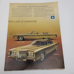 Cadillac 1971 1970 anuncio impreso vintage dos páginas Fleetwood deVilleEldorado - Imagen 1 de 2