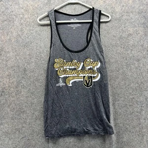 Vegas Golden Knights Shirt Women 2X Ladies Gray Tank Top Majestic Stanley Cup - Picture 1 of 11