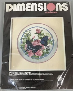 Dimensions Needlepoint Kit Spicebush coda di rondine farfalle NUOVO Paul J Sweany - Foto 1 di 3