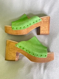 Zueco Sam Edelman para mujer 8 tachuelas Josselyn gamuza plataforma zapato sin cordones grueso - Imagen 1 de 8