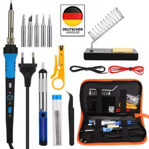 60W Lötkolben Set Lötset Lötstation Temperatur Einstellbar Soldering Iron Wire - Bild 1 von 18