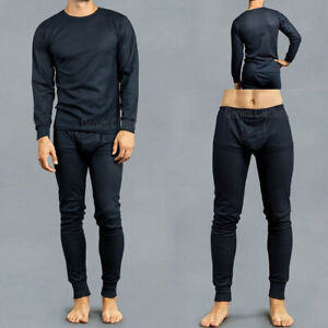 2 Pieces Men's Warm Winter Thermal Long Johns Top Bottom Underwear Set S to 3XL