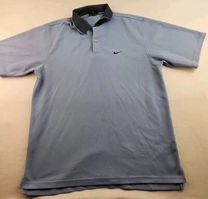 Vintage Nike Apparel Swoosh Logo Polo Shirt Mens 2XL Blue Cotton - Picture 1 of 9