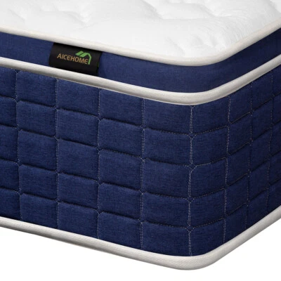 12/14 Inch Twin Full Queen King Mattress Gel Memory Foam Hybrid Bed In a Box - Image 1 of 4