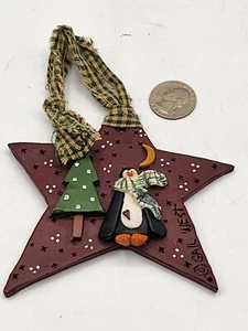 Adorno de Navidad estrella firmado por Gail West. - Imagen 1 de 4