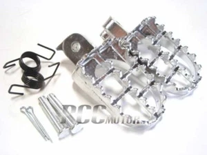 FOR HONDA XR CRF 70 SILVER FOOTPEGS FOR XR50 CRF50 PW50 80 PIT DIRT BIKE U FP01 - Bild 1 von 2