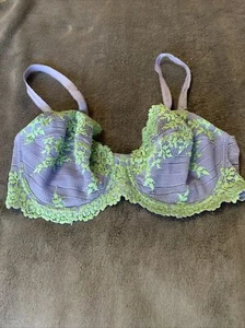 Wacoal Bra Ladies Purple Green Size 34D - Picture 1 of 3
