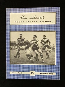 Tom Webb's Rugby League Record Revista Vol.1 No.3 Noviembre 1962 - Imagen 1 de 1