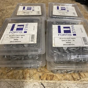 Fortis Nails Joblot Of 4kg 20 X 3.00 mm Clout Nails Galvenized Roofing Nails - Picture 1 of 5