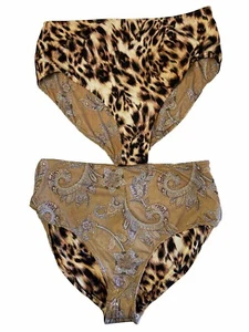 Pantaloni ArTeSanDs Mondrian reversibili a vita alta US 14 Animal Paisley nuovi con etichette - Foto 1 di 4