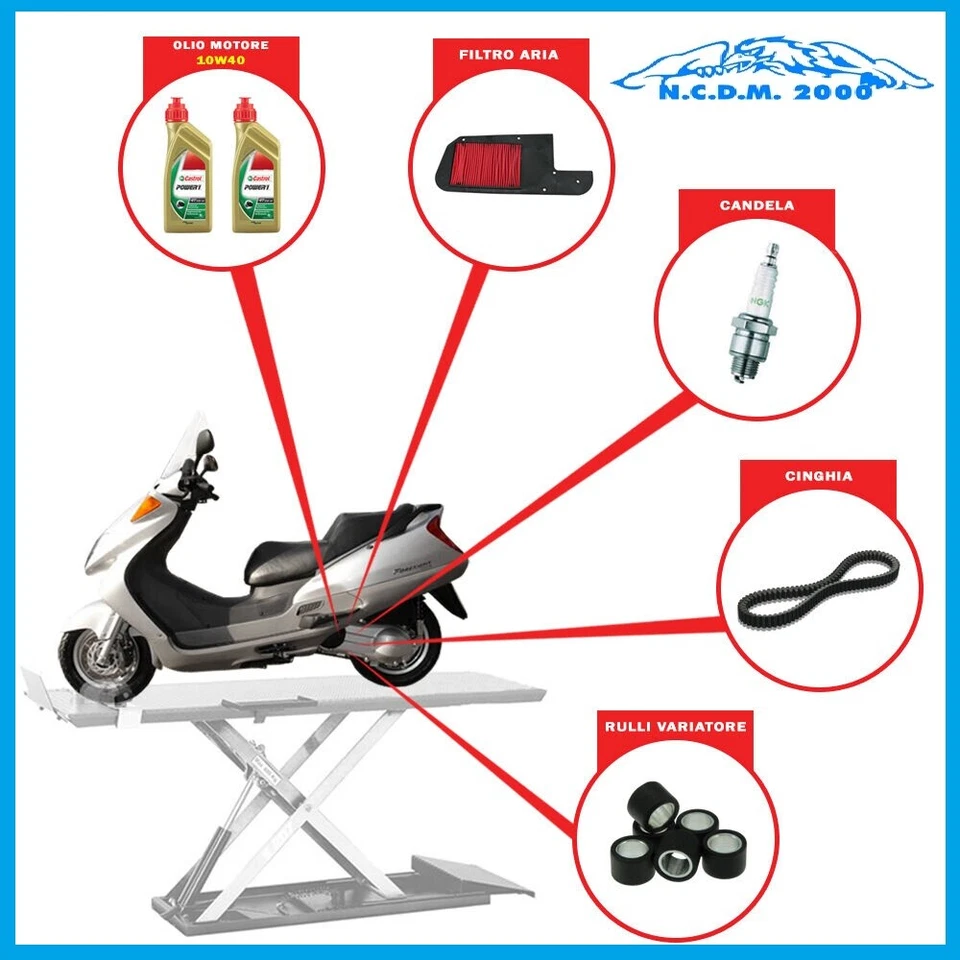 KIT TAGLIANDO [MOTORE+TRASMISSIONE] - HONDA FES FORESIGHT 250 2000 2001 2002 - Immagine 1 di 1