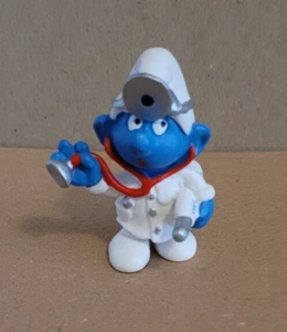 SMURFS CARTOON vintage PVC 2" Figure SMURF Doctor #20037 PEYO SCHLEICH 1978 - Picture 1 of 5