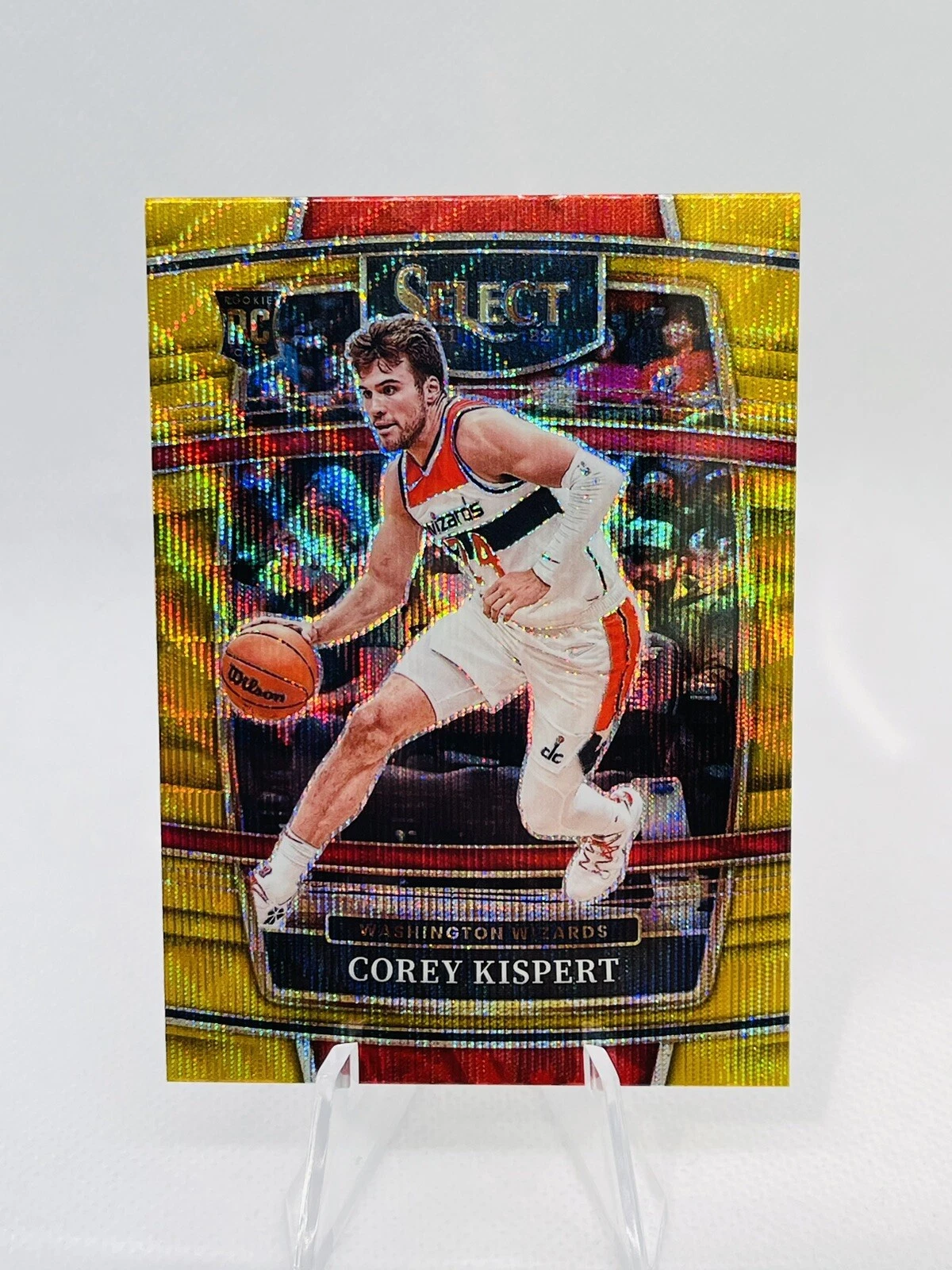 2021-22 Select Corey Kispert Gold Wave Concourse Rookie Wizards