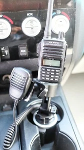 Cup Holder Mount With Adjustable Height For Icom Kenwood Yaesu And Mic Holder - Picture 1 of 3
