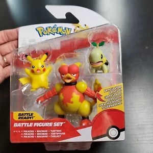 Set action figure battaglia Pokemon MAGMAR TURTWIG PIKACHU NUOVO NUOVO CON SCATOLA! - Foto 1 di 5