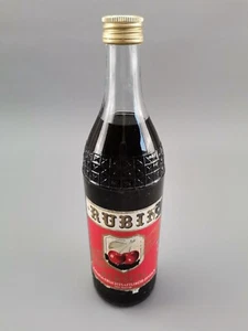 VEB DDR Flasche mit Inhalt Rubin Kirsch Ratafia Fruchtsaftlikör 0,75l Deko - Bild 1 von 6