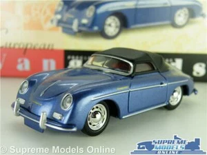 PORSCHE 356 MODEL CAR 1:43 SCALE VANGUARDS BLUE VA07900 SOFT TOP 356A K8 - Picture 1 of 4