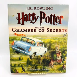 HARRY POTTER THE CHAMBER OF SECRETS ILLUSTRATED HARDCOVER BOOK W. SLEEVE COVER - Picture 1 of 21