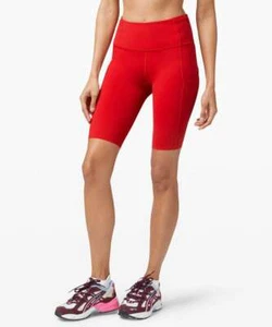 Nuevo con etiquetas Pantalón Corto Lululemon F and F 10" ~TALLA:8~ Rojo Oscuro - Imagen 1 de 4