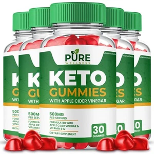 Pure Wellness Keto ACV Gummies, Max Strength Formula for Men and Women (5 Pack) - Picture 1 of 7