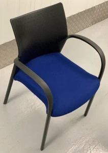 Herman Miller Trillipse Four Leg Conference Chair, Royal Blue / Black T104A - Picture 1 of 4