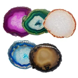 1Piece 60-80mm Agate Crystal Slice Pendant For Home Ornament - Picture 1 of 28
