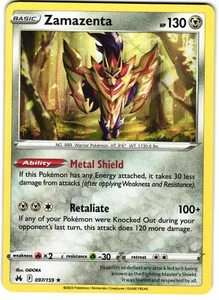Zamazenta Holo 97/159 Pokemon SWSH: Crown Zenith - Picture 1 of 3