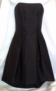 Black Strapless Cocktail Party Dress Mini LIttle Black Dress w/ Pockets Small 2 - Picture 1 of 9