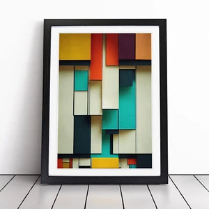 Bauhaus Abstract Art No.1 Wall Art Print Framed Canvas Picture Poster Decor - Picture 1 of 8