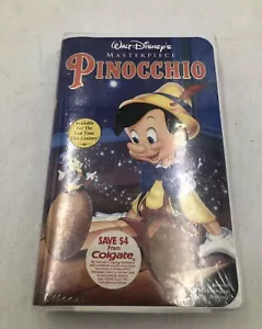 Walt Disney Multicolor Masterpiece Pinocchio Vhs Sealed In Box New Never Opened - Picture 1 of 3