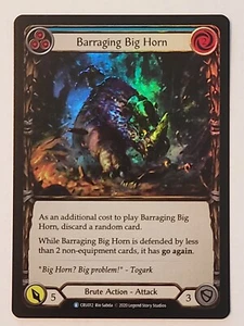 Barraging Big Horn Foil (Blue) rare Crucible Of War 1st Edition Flesh And Blood - Picture 1 of 1