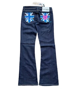 Christian Audigier Crystal Rock Damenjeans ausgestellt Made in USA Vintage selten - Bild 1 von 12