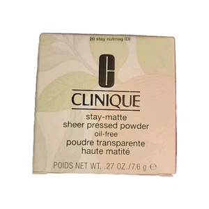Clinique Sheer Pressed Powder Stay-Matte Oil-Free #20 Stay Nutmeg, 0.27oz - Picture 1 of 5