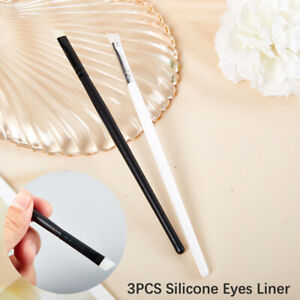 3PCS Silicone Brow Contour Brush Face Concealer Eyebrow Eyeliner Brush