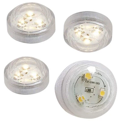 Wasserdichte LED Teelichter 4er Set Unterwasserlicht LEDs für Dome Windlicht - Bild 1 von 2