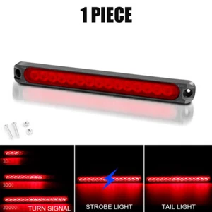 1X LED Trailer Truck Red Tail Flowing Flash Brake Turn Signal Light Bar Strip 9" - Bild 1 von 9